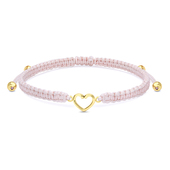 Cute Silver Heart with Knitting Rope Bracelet BR-1502-GP